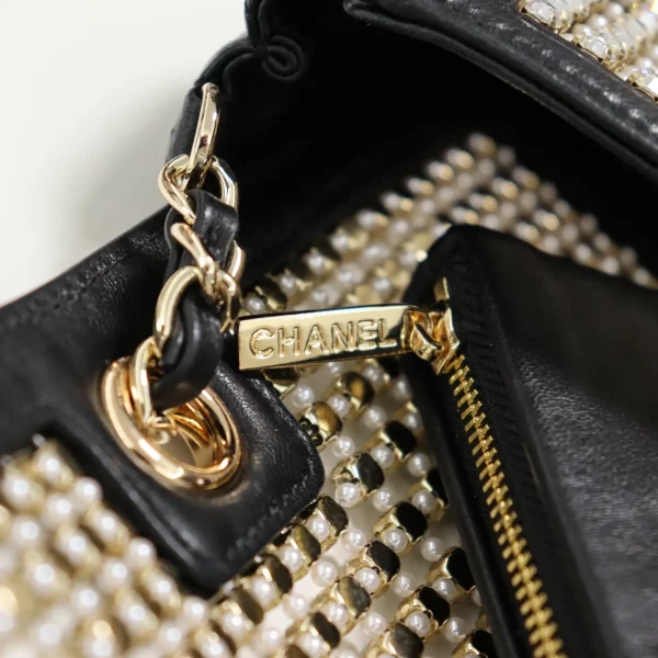 Chanel Pearl Mini Rectangular Bag Black - Image 2