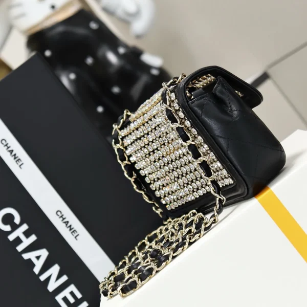 Chanel Pearl Mini Rectangular Bag Black - Image 6