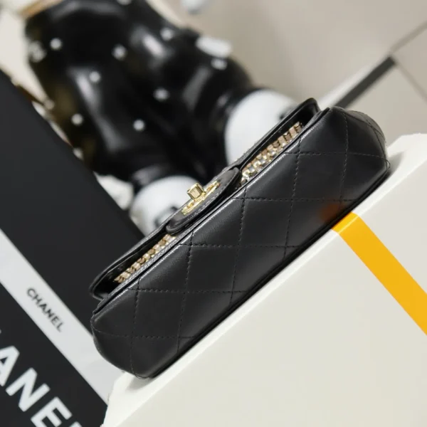 Chanel Pearl Mini Rectangular Bag Black - Image 7