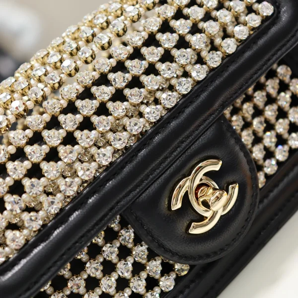 Chanel Pearl Mini Rectangular Bag Black - Image 8