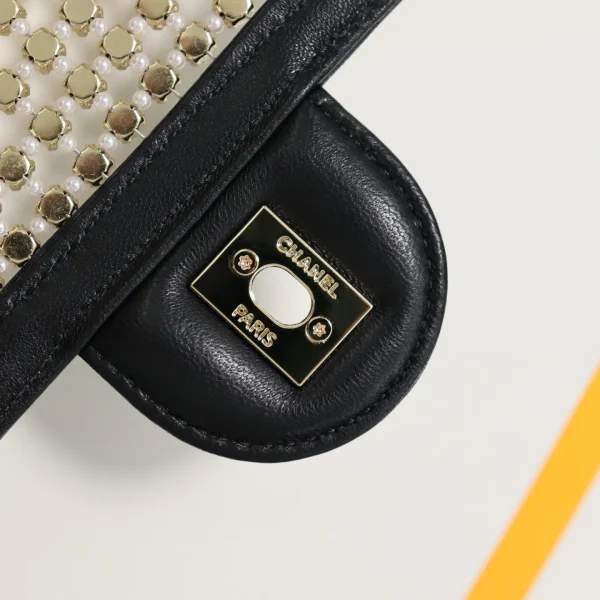 Chanel Pearl Mini Rectangular Bag Black - Image 9