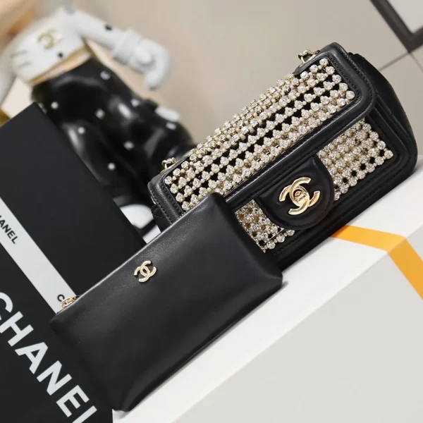 Chanel Pearl Mini Rectangular Bag Black - Image 10