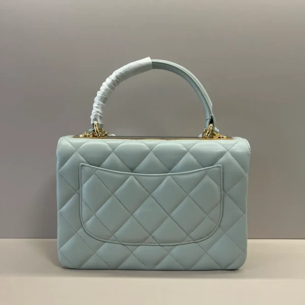 Chanel Quilted Trendy CC Small Grey Lambskin Gold Hardware - Image 3