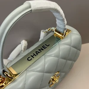 Chanel Quilted Trendy CC Small Grey Lambskin Gold Hardware