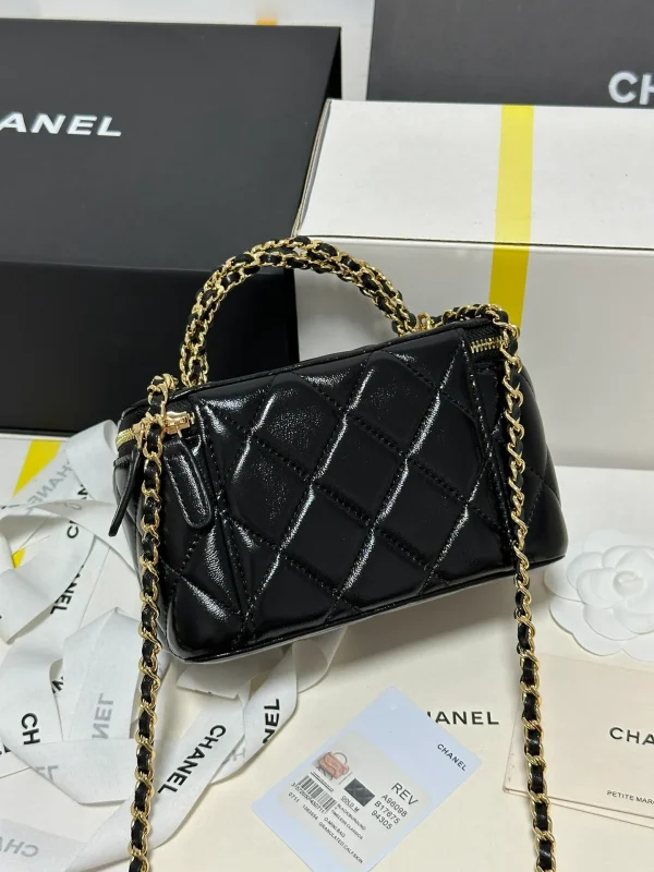 Chanel Quilted Vanity Rectangular Black Lambskin - Image 2