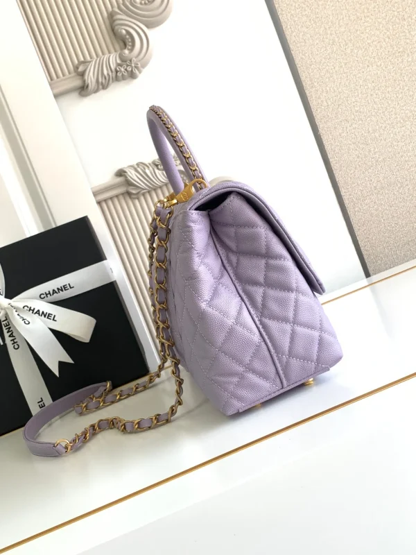 Chanel Small Caviar Coco Handle Bag - Image 4