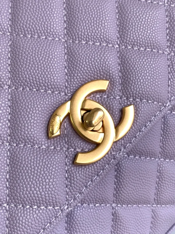 Chanel Small Caviar Coco Handle Bag - Image 6