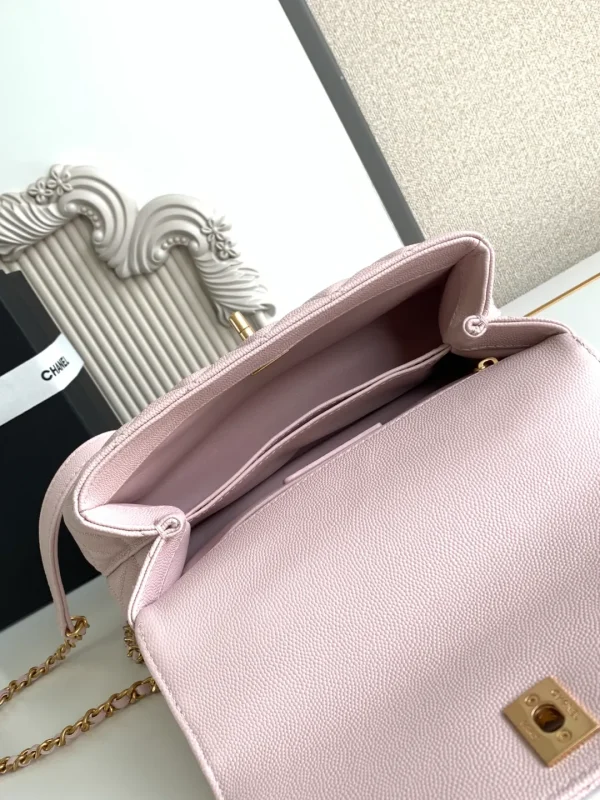 Chanel Small Coco Handle Light Pink Caviar Leather Gold Hardware - Image 2