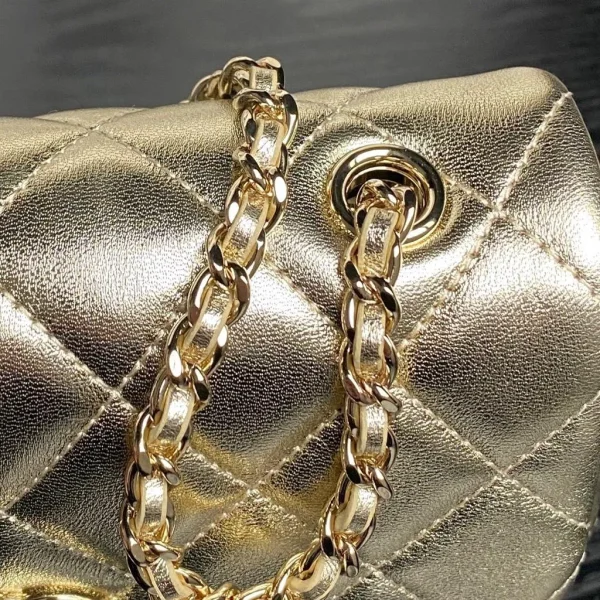 Chanel Small Flap Bag With Gold-tone Metal Shining Gold - Image 3