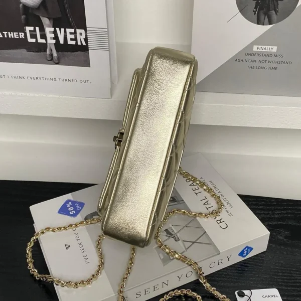 Chanel Small Flap Bag With Gold-tone Metal Shining Gold - Image 4