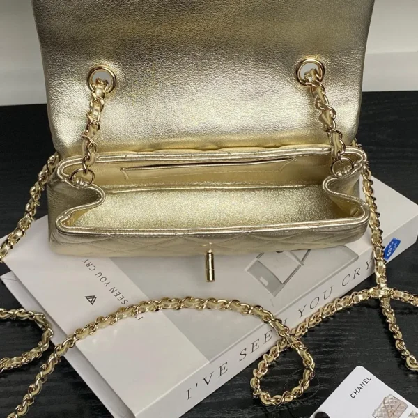 Chanel Small Flap Bag With Gold-tone Metal Shining Gold - Image 7