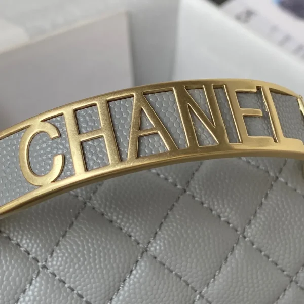 Chanel Small Grey Caviar Gold Hw - Image 10