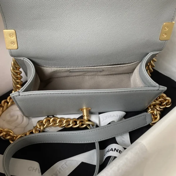 Chanel Small Grey Caviar Gold Hw - Image 4