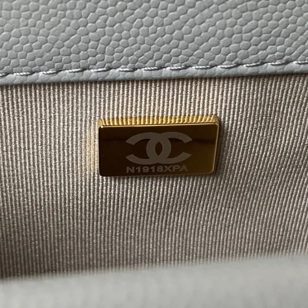 Chanel Small Grey Caviar Gold Hw - Image 6