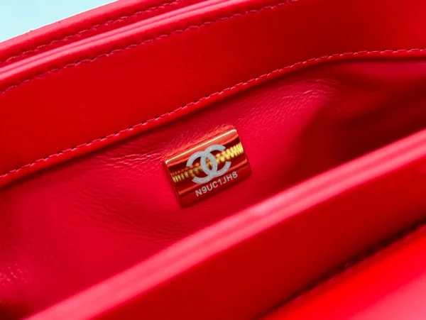 Chanel Small Trendy Top Handle Bag True Red Lambskin GHW - Image 2