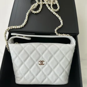 Chanel Top Handle Vanity Case Ivory Caviar