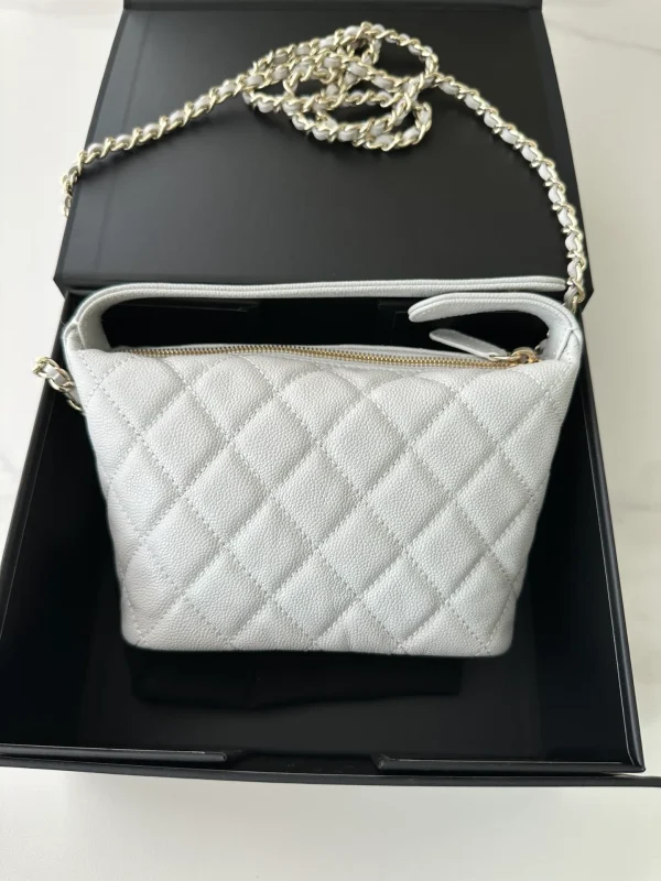 Chanel Top Handle Vanity Case Ivory Caviar - Image 8