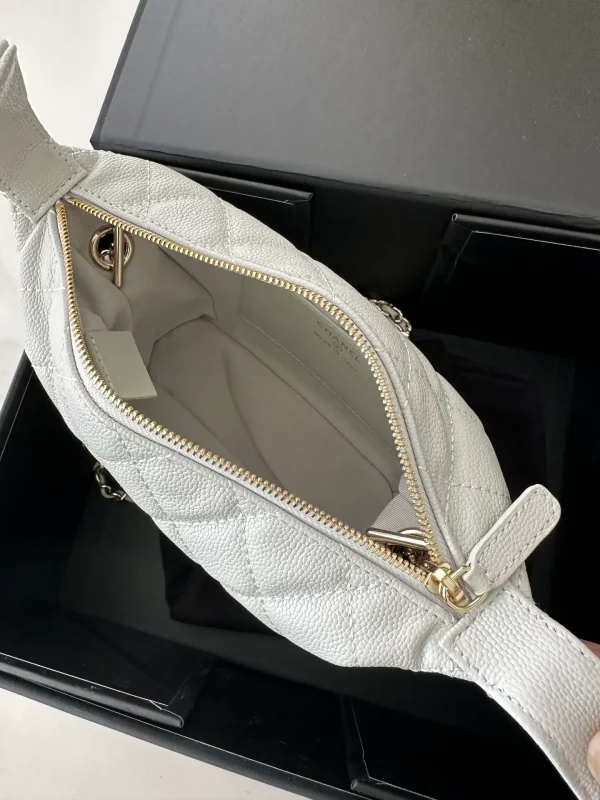 Chanel Top Handle Vanity Case Ivory Caviar - Image 3