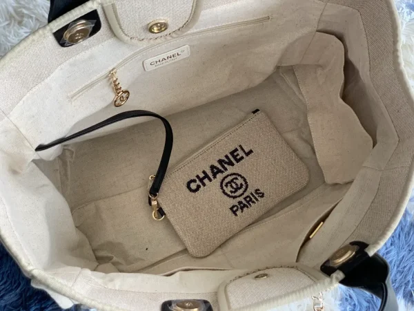 Chanel Tote Bag Deauville Mm Shopping - Image 10