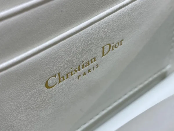 Dior Mini Bag Dahlia Red Patent Cannage Calfskin - Image 10