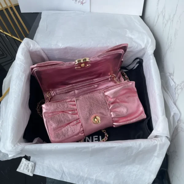 Exquisite Genuine Leather Bowknot Crossbody Bag - Image 4