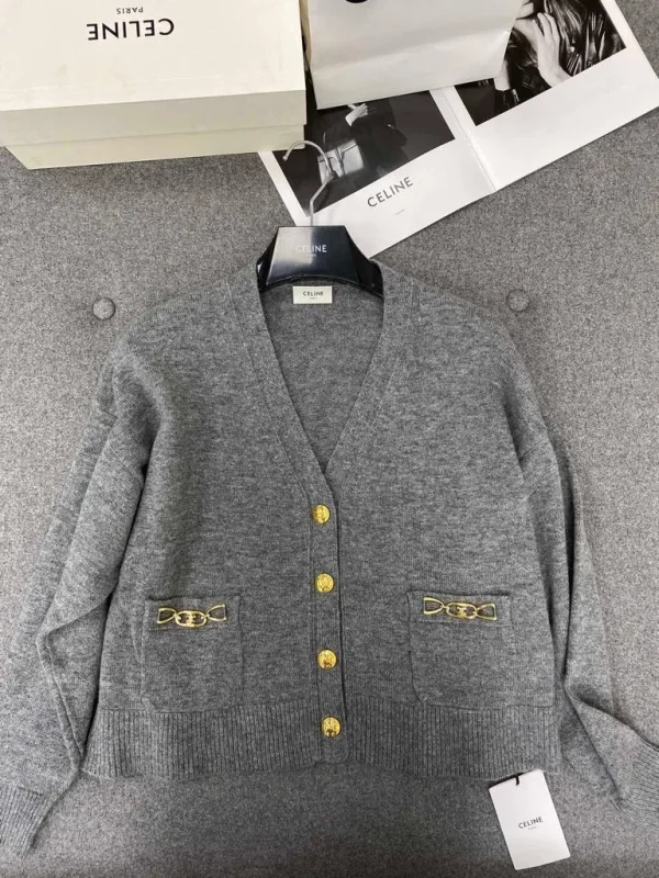 Gucci Horsebit-detail Cashmere Cardigan In Gray - Image 2