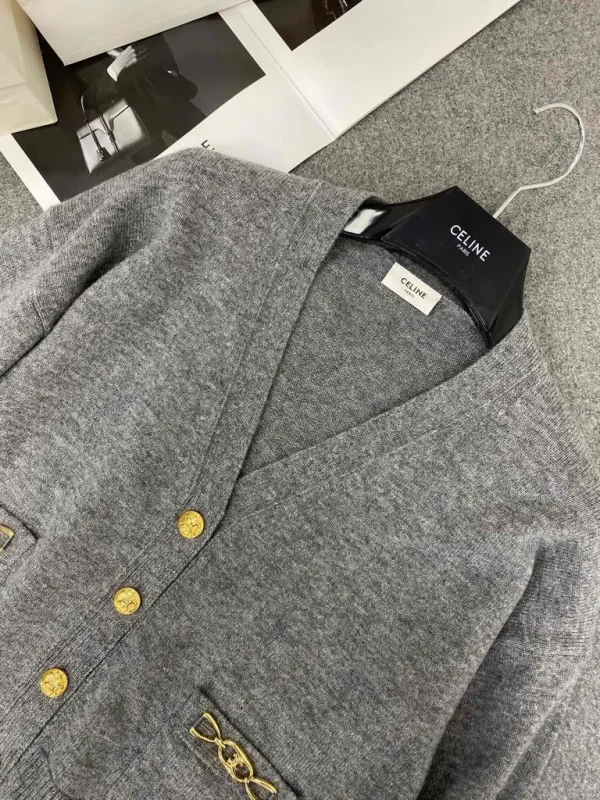 Gucci Horsebit-detail Cashmere Cardigan In Gray - Image 6