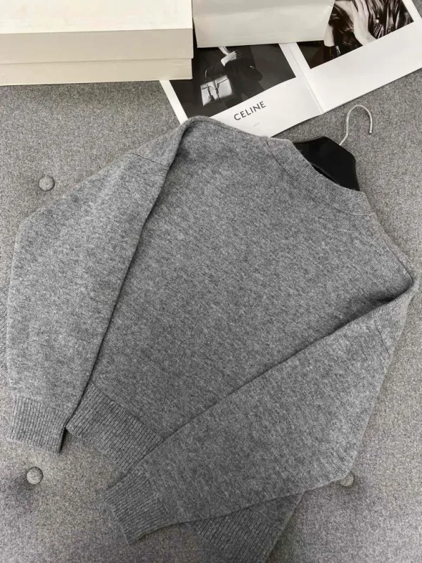 Gucci Horsebit-detail Cashmere Cardigan In Gray - Image 7