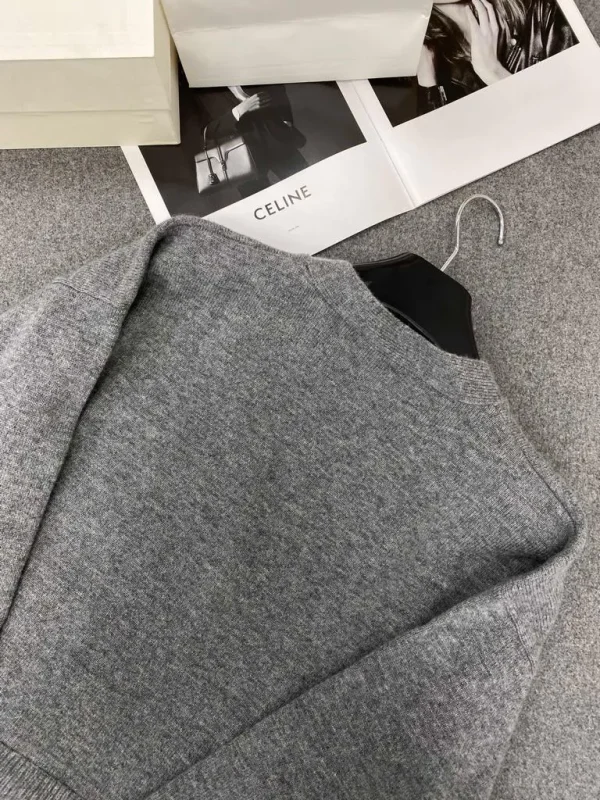 Gucci Horsebit-detail Cashmere Cardigan In Gray - Image 10