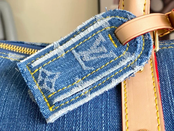 LOUIS VUITTON Monogram Denim Keepall Bandouliere 45 Bag - Image 8