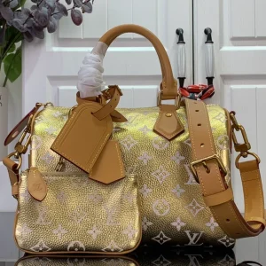 LOUIS VUITTON Monogram Laminated Jacquard Nano Speedy Bag