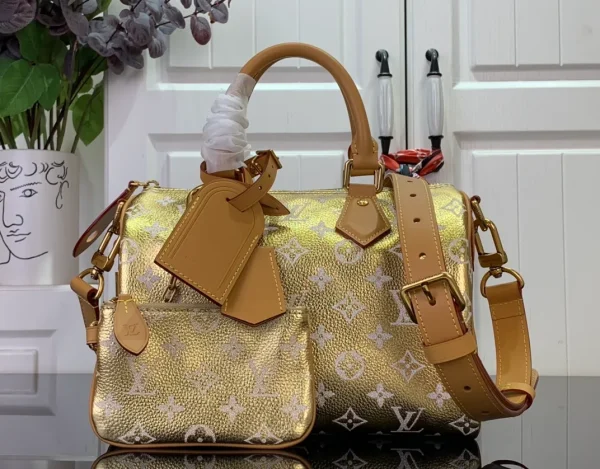 LOUIS VUITTON Monogram Laminated Jacquard Nano Speedy Bag
