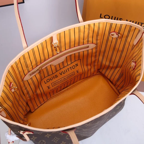 LOUIS VUITTON Monogram Neverfull MM Tote Bag Brown - Image 4