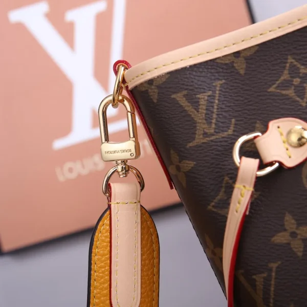 LOUIS VUITTON Monogram Neverfull MM Tote Bag Brown - Image 3