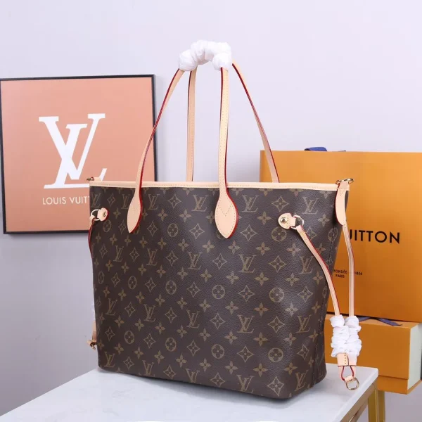 LOUIS VUITTON Monogram Neverfull MM Tote Bag Brown - Image 6