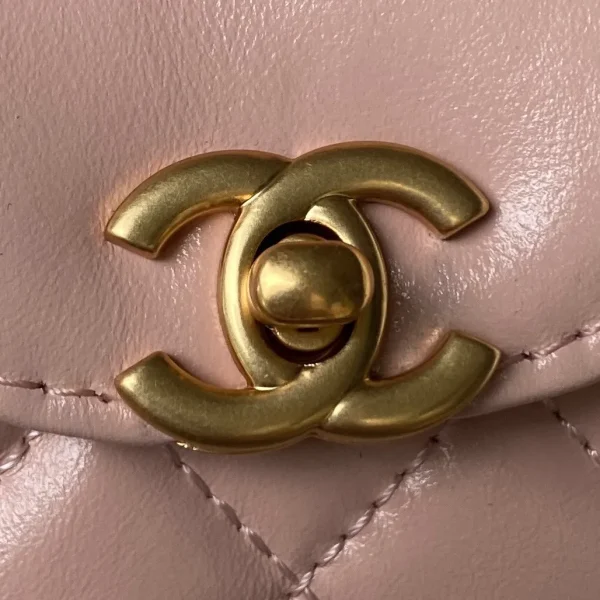 Light Pink Shiny Aged Calfskin Nano Kelly Mini Shopper - Image 4
