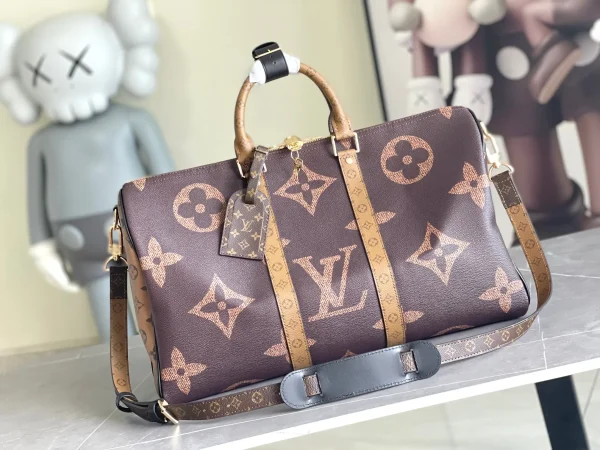 Louis Vuitton Giant Monogram Canvas Keepall Bandouliere 50 Duffle Bag