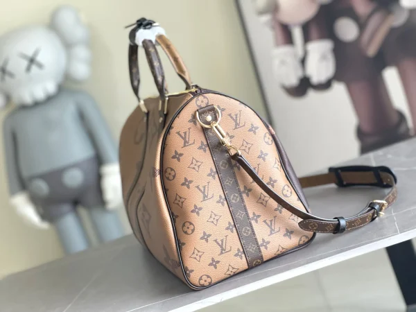 Louis Vuitton Giant Monogram Canvas Keepall Bandouliere 50 Duffle Bag - Image 3
