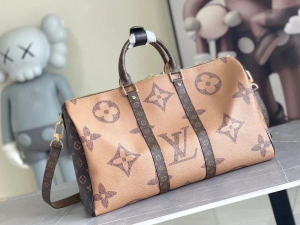 Louis Vuitton Giant Monogram Canvas Keepall Bandouliere 50 Duffle Bag - Image 4