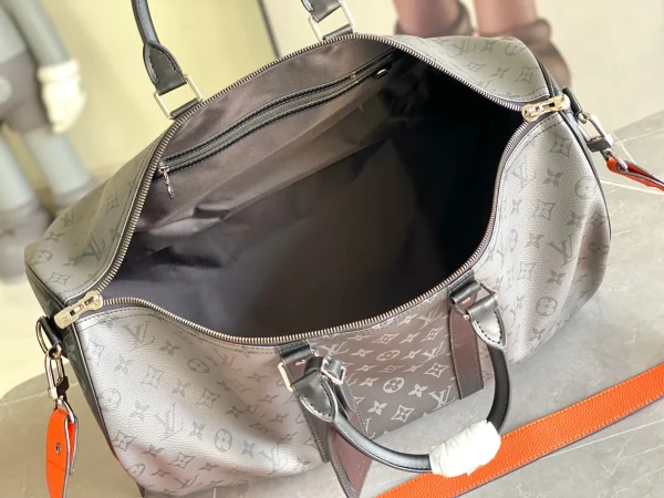 Louis Vuitton Keepall Bandouliere 50 Monogram Eclipse Grey - Image 2