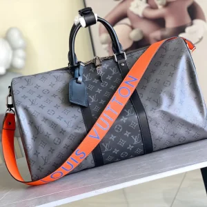 Louis Vuitton Keepall Bandouliere 50 Monogram Eclipse Grey