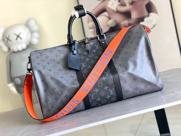 Louis Vuitton Keepall Bandouliere 50 Monogram Eclipse Grey