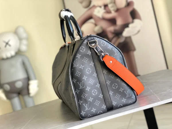 Louis Vuitton Keepall Bandouliere 50 Monogram Eclipse Grey - Image 4