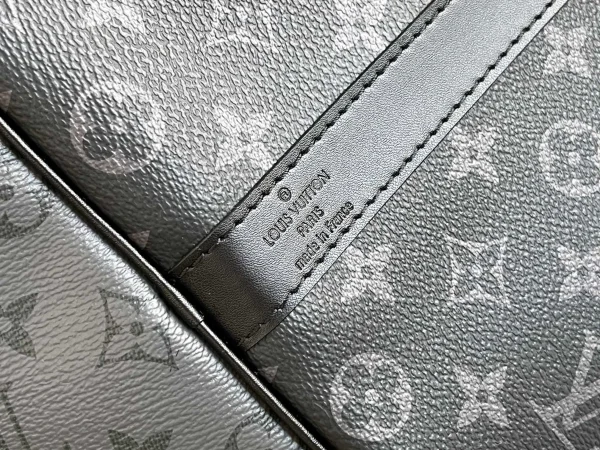 Louis Vuitton Monogram Eclipse and Reverse Canvas Keepall Bandouliere 50 Bag - Image 7