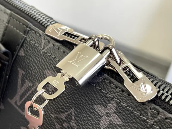 Louis Vuitton Monogram Eclipse and Reverse Canvas Keepall Bandouliere 50 Bag - Image 9