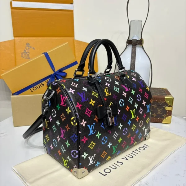 Louis Vuitton Murakami Multicolor Monogram Speedy Noir bag - Image 7