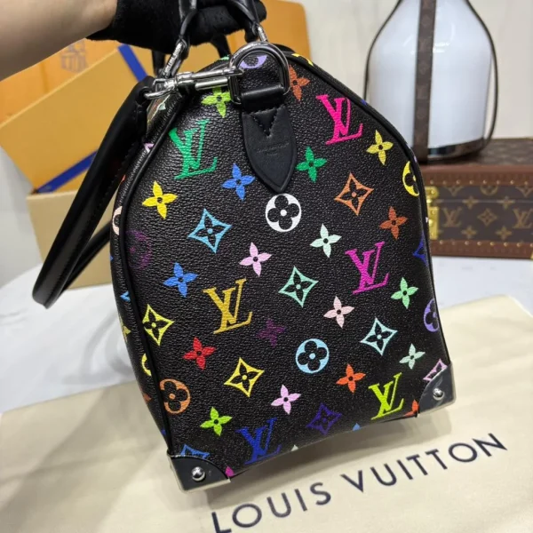 Louis Vuitton Murakami Multicolor Monogram Speedy Noir bag - Image 8