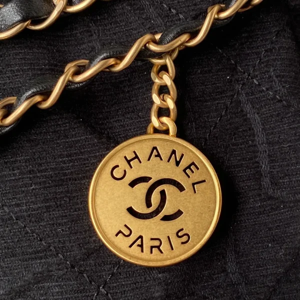 Luxury Calf Leather Chain Black Leather Bag - Image 5