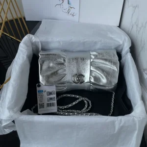 Luxury Designer Chain Bag Clutch with Bowknot