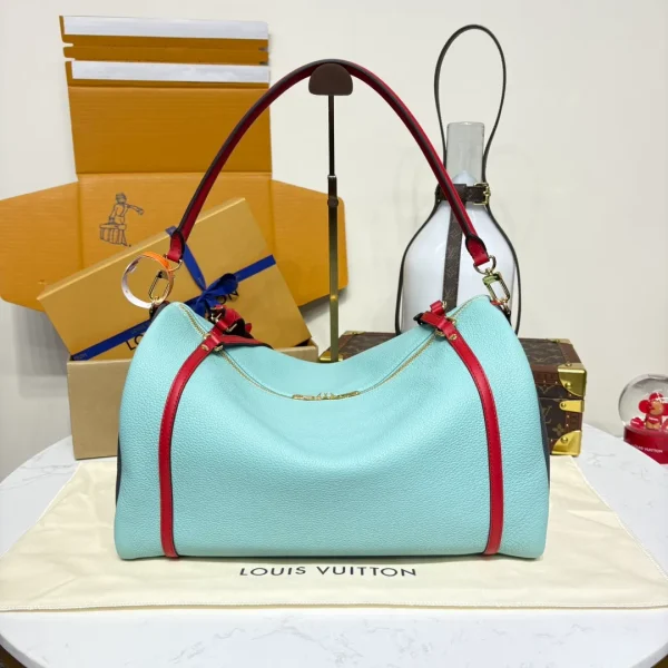 Luxury Pre-Loved Louis Vuitton Pallas Red/Monogram Tote - Image 6